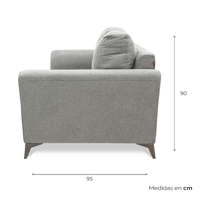 Love Tela Gris Claro Zilo | Love Seat | salas